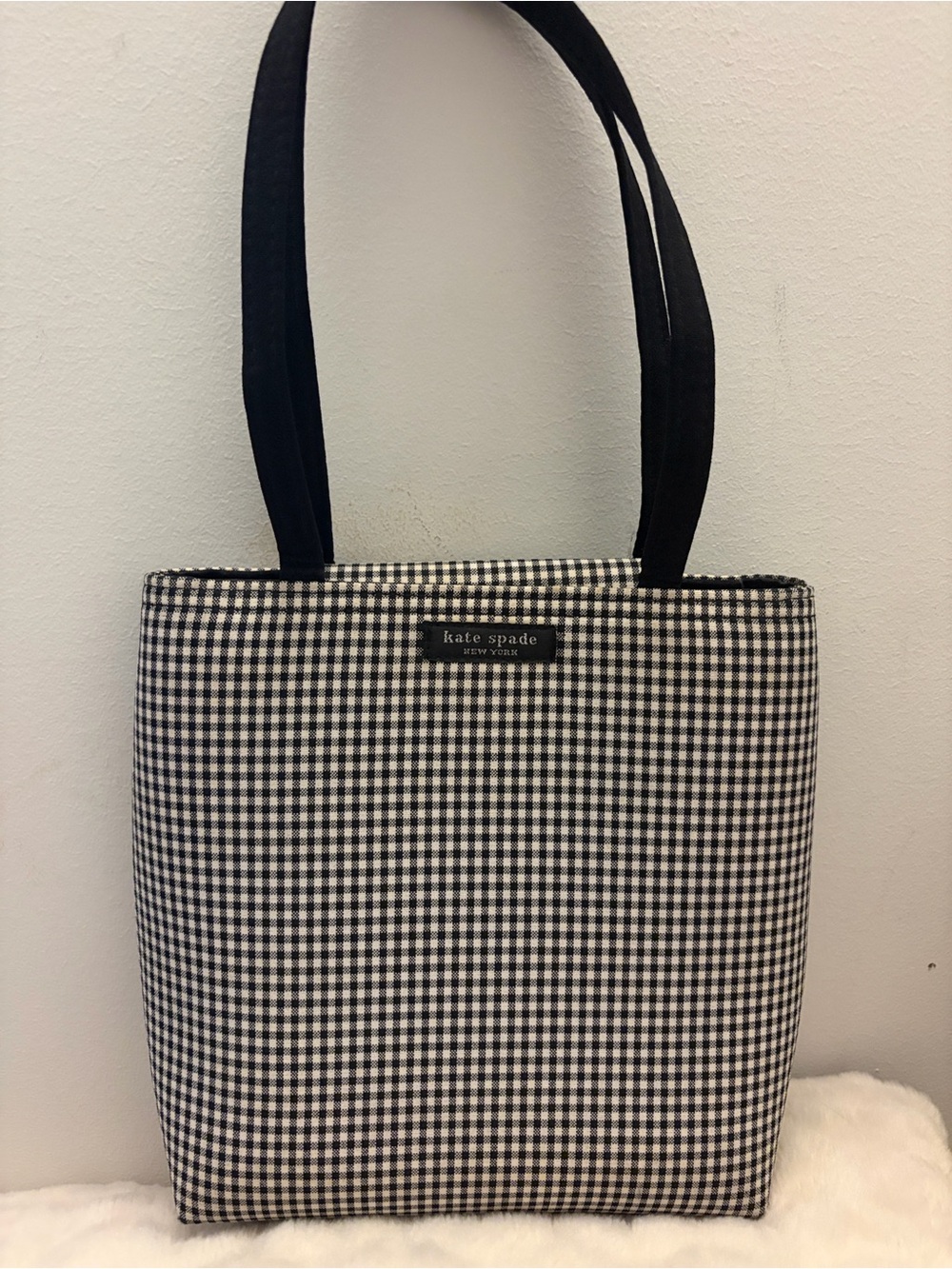 Kate Spade Black and White Gingham Vintahe Tote